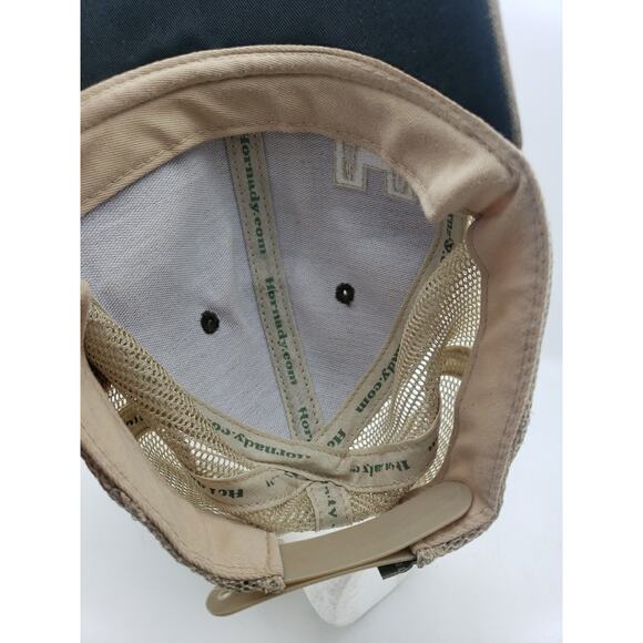 Hornady Logo 6-panel Snapback Truckers Hat Adjustable Reloading Cap Brown Beige - Picture 12 of 13